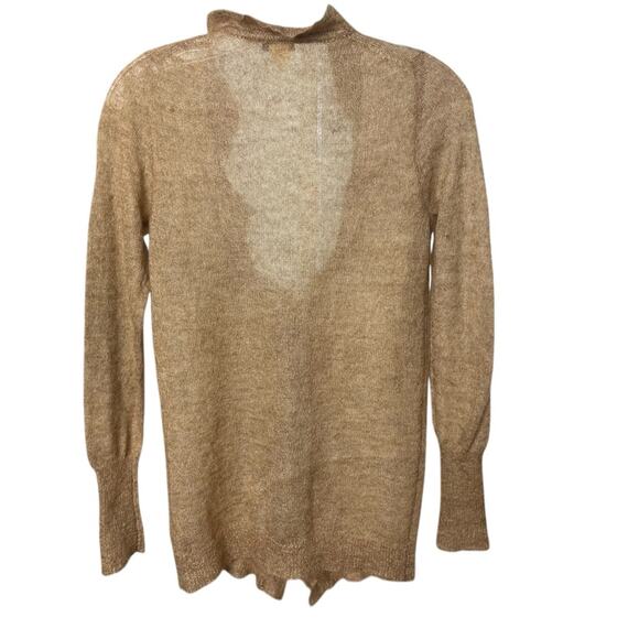 Mohair Blend Ruffle Cardigan Sweater, Vintage J. Crew, Cinnamon Career Casual S - Picture 5 of 8